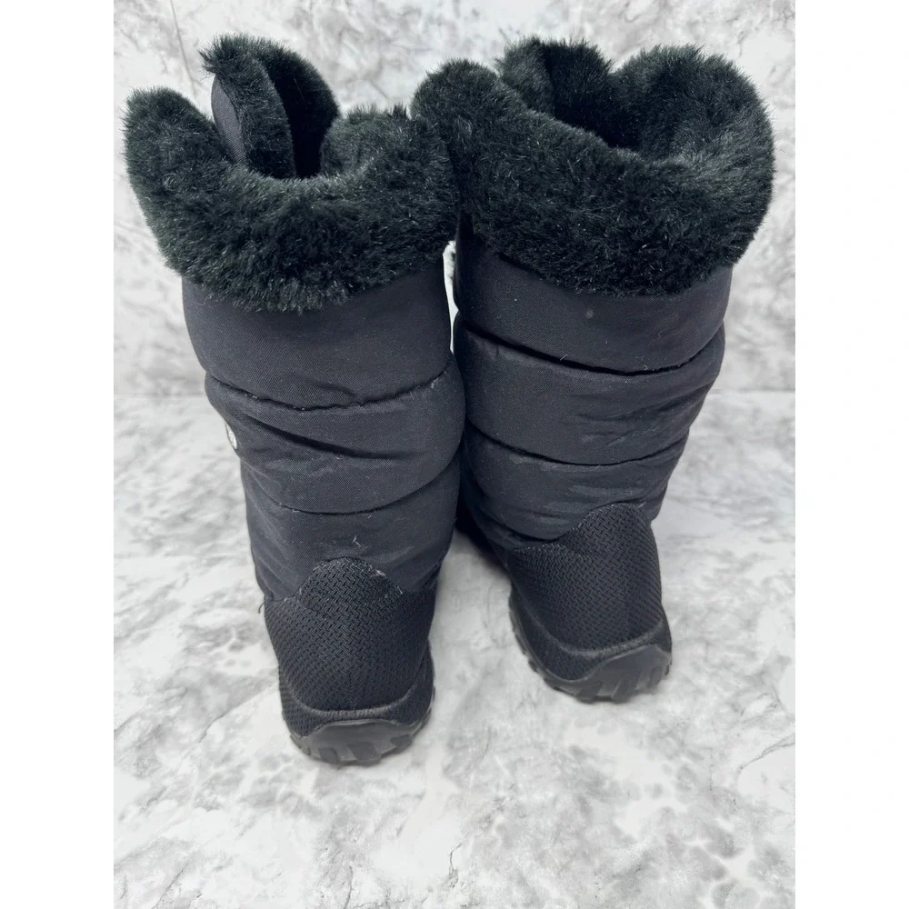 The North Face 🖤Nuptse Purna Black Faux‎ Fur Winter Snow Boots Womens 8